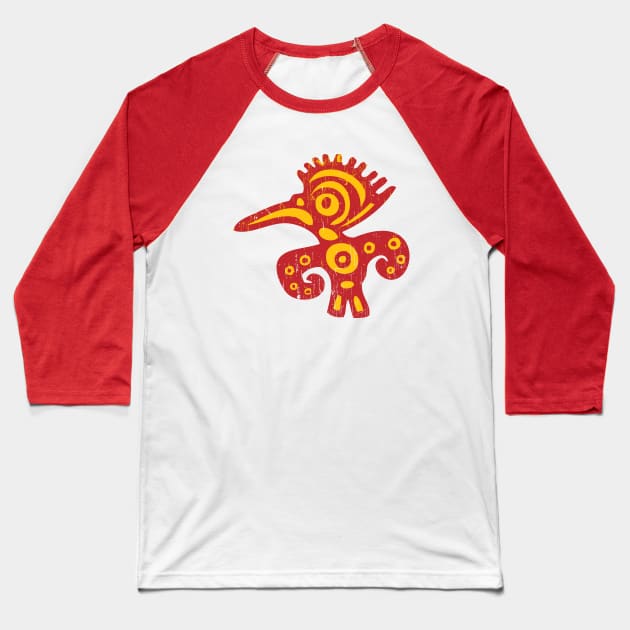 Ancient Mayan Bird Baseball T-Shirt by Markaneu